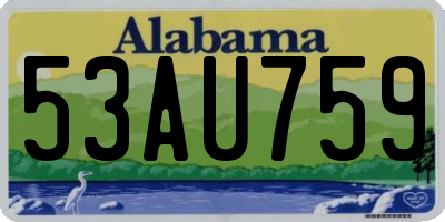 AL license plate 53AU759
