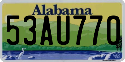 AL license plate 53AU770