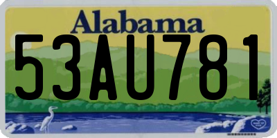 AL license plate 53AU781