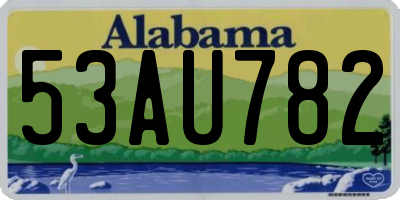 AL license plate 53AU782