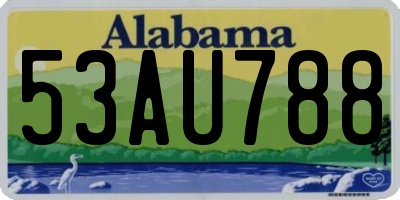 AL license plate 53AU788