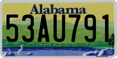 AL license plate 53AU791