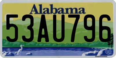 AL license plate 53AU796