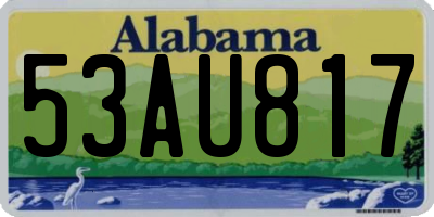 AL license plate 53AU817