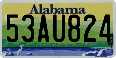 AL license plate 53AU824