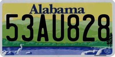 AL license plate 53AU828