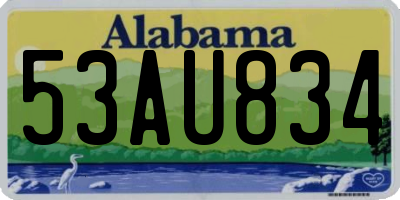 AL license plate 53AU834