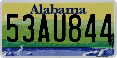 AL license plate 53AU844