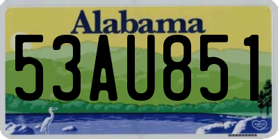 AL license plate 53AU851
