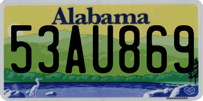 AL license plate 53AU869