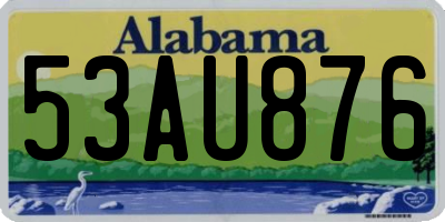 AL license plate 53AU876