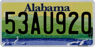 AL license plate 53AU920