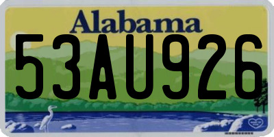 AL license plate 53AU926