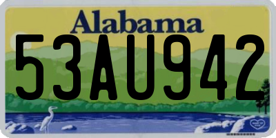 AL license plate 53AU942