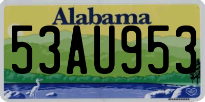 AL license plate 53AU953