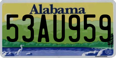 AL license plate 53AU959