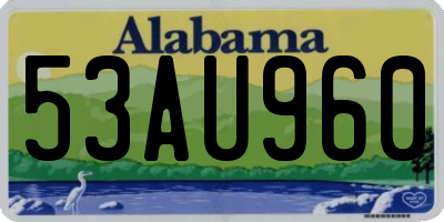 AL license plate 53AU960