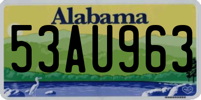 AL license plate 53AU963