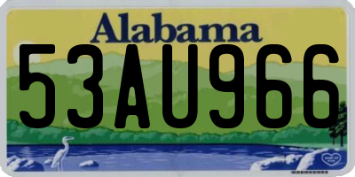 AL license plate 53AU966