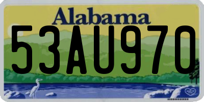 AL license plate 53AU970
