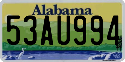 AL license plate 53AU994