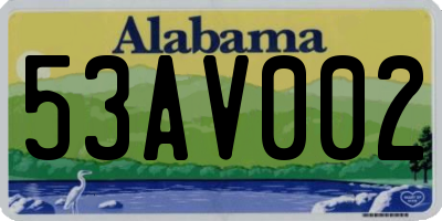 AL license plate 53AV002