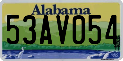 AL license plate 53AV054