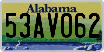AL license plate 53AV062