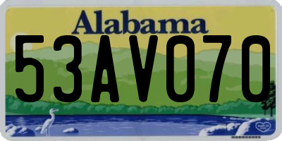 AL license plate 53AV070