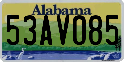 AL license plate 53AV085