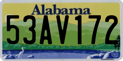 AL license plate 53AV172