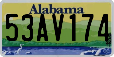 AL license plate 53AV174