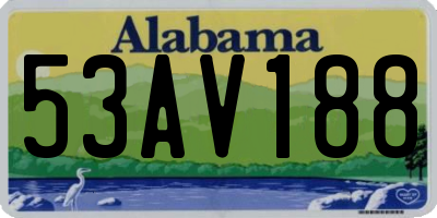 AL license plate 53AV188