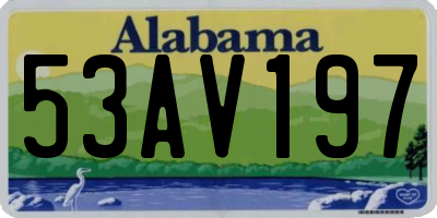 AL license plate 53AV197