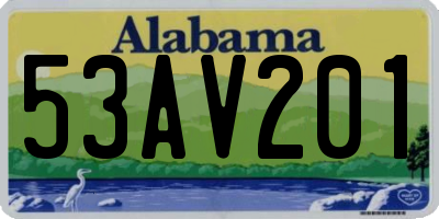 AL license plate 53AV201