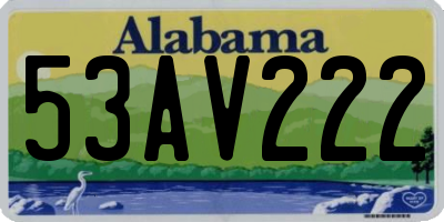 AL license plate 53AV222