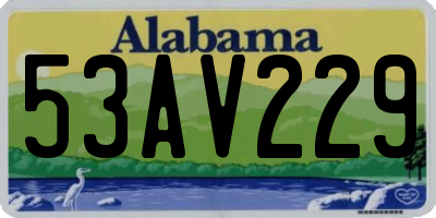 AL license plate 53AV229