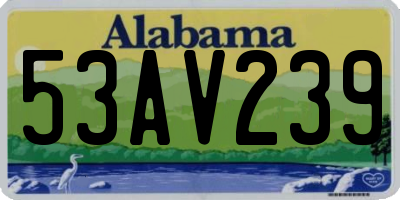 AL license plate 53AV239