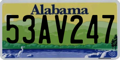 AL license plate 53AV247