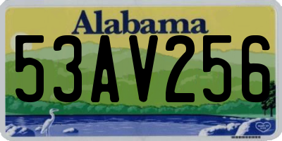 AL license plate 53AV256