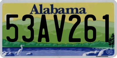 AL license plate 53AV261