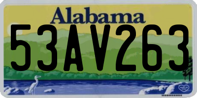 AL license plate 53AV263