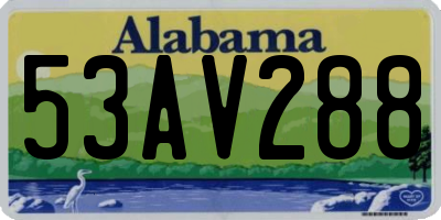 AL license plate 53AV288