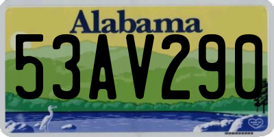 AL license plate 53AV290