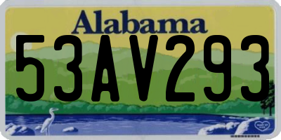 AL license plate 53AV293