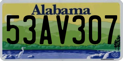 AL license plate 53AV307