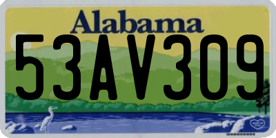 AL license plate 53AV309