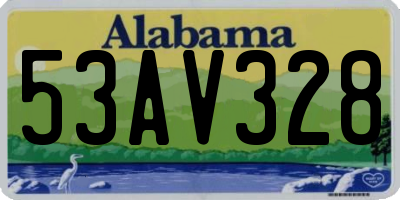 AL license plate 53AV328