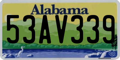 AL license plate 53AV339