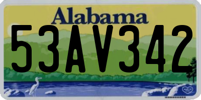 AL license plate 53AV342